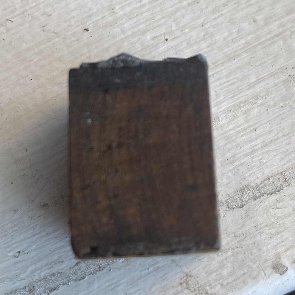 Antique Wood Metal Letterpress Print Block - LHB & Co - Picture 3 of 6